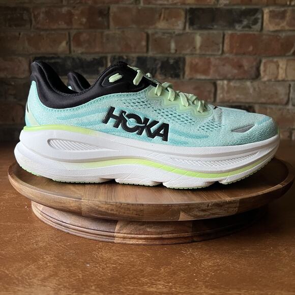 Hoka One One Bondi 9 Luna Moth Blue Spark Men's 8.5 Road Running Shoes Sneakers - Picture 9 of 16